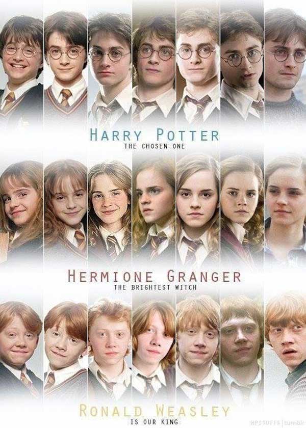 harry cast then and now